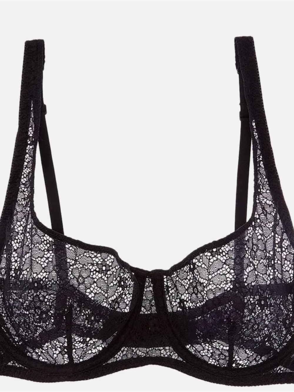 journelle alix demi black lace scoop bra